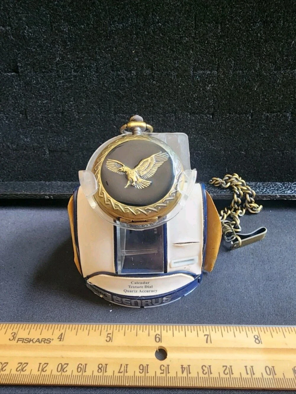 Vintage Benrus Men's Eagle Pocketwatch Runs Keeps Time w/Original Sales Display